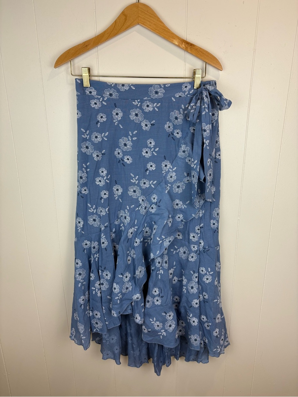 Light Feminine Romantic Faux Wrap Skirt